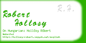robert hollosy business card