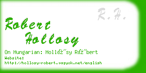 robert hollosy business card